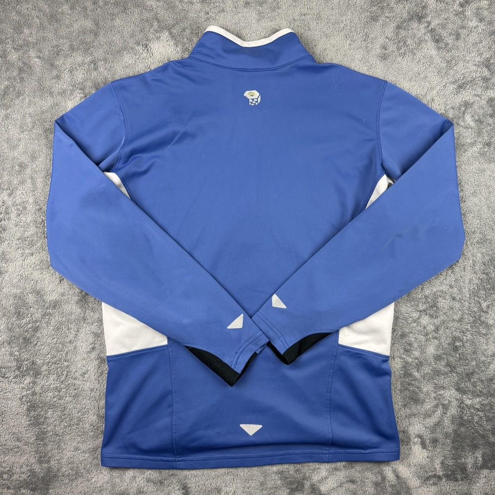 Mountain Hardwear Pullover Mens Medium Blue 1/4 Zip Made in USA Fleece Pocket - Picture 4 of 10